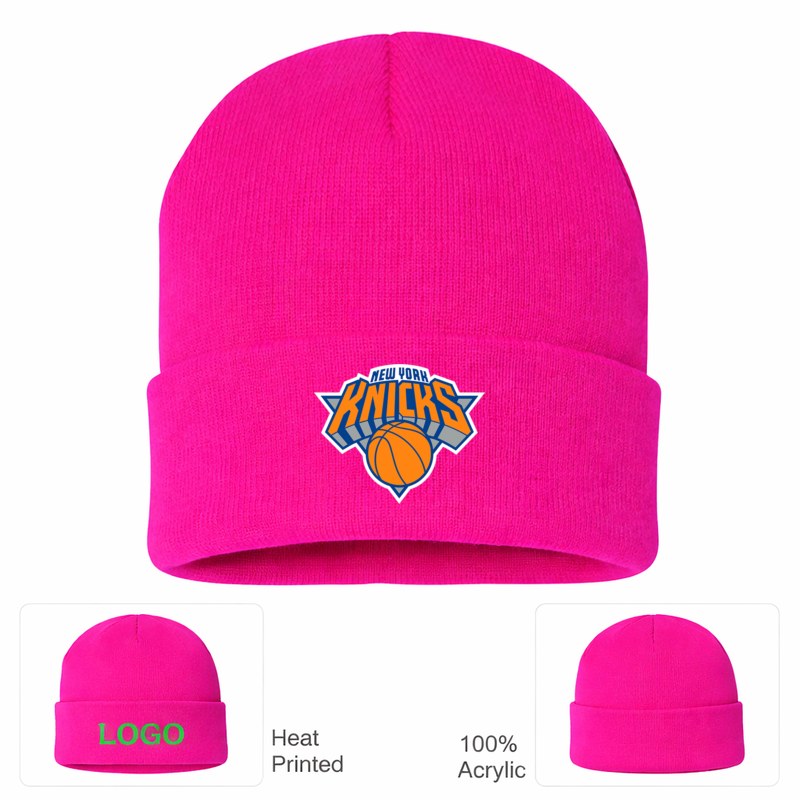 New York Knicks Hot Pink Beanie Hat