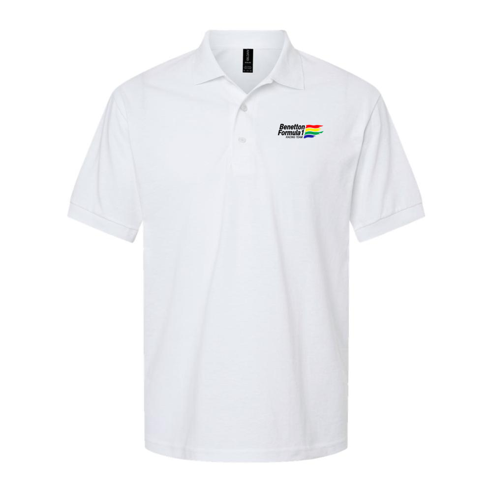Men's Benetton Formula 1 Racing Team Dry Blend Polo - White