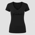 Women's Cartier V Neck T-Shirt in black