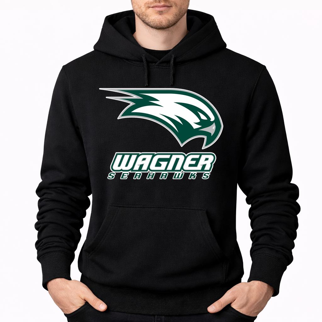 Men's Wagner Seahawks Pullover Hoodie - Black