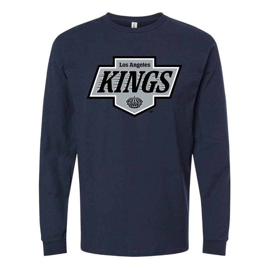 Men's Los Angeles Kings Long sleeves Cotton Blend T-Shirt - Navy
