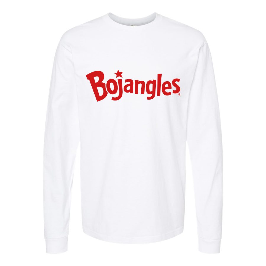 Men's bojangles masterbrandmark 1c pms-1 Long sleeves Cotton Blend T-Shirt - White