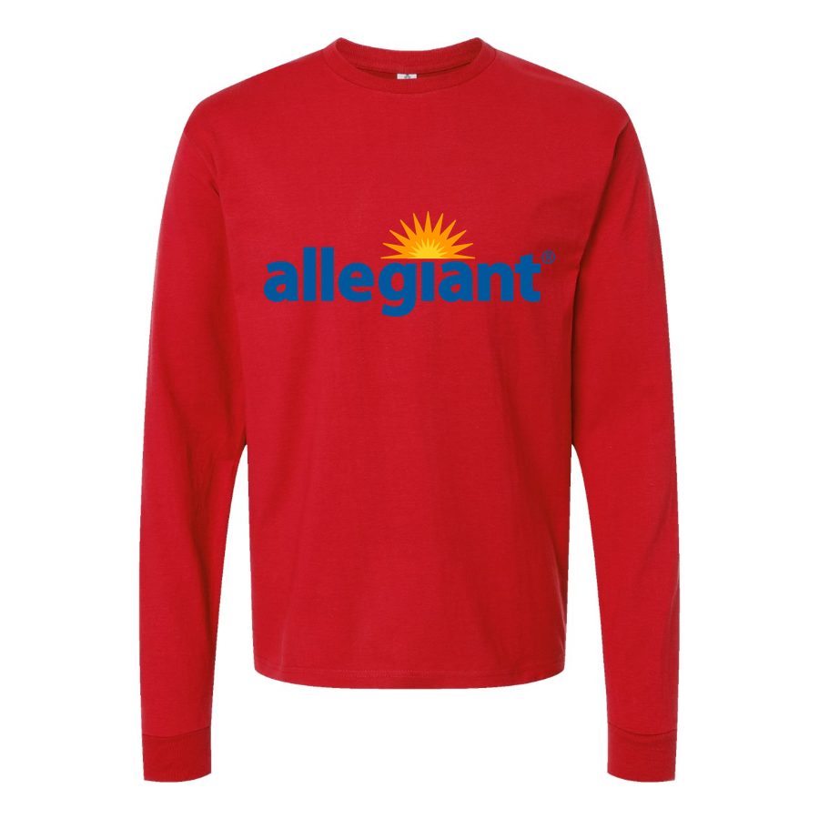 Men's Allegiant Air Long sleeves Cotton Blend T-Shirt - Red