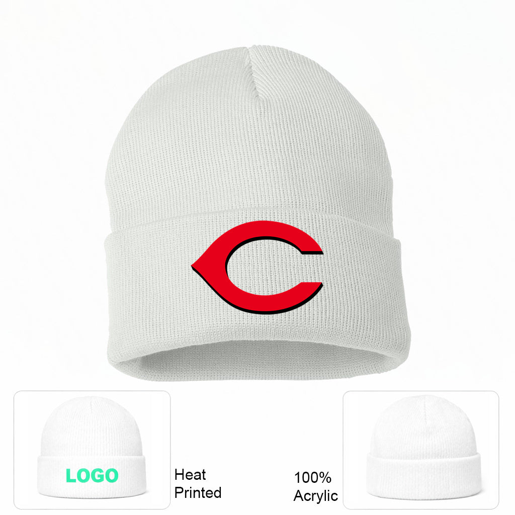MLB Cincinnati Reds Beanie Hat - White