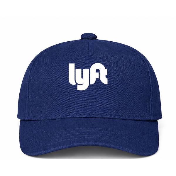 Lyft White Logo Navy Dad Baseball Cap Hat