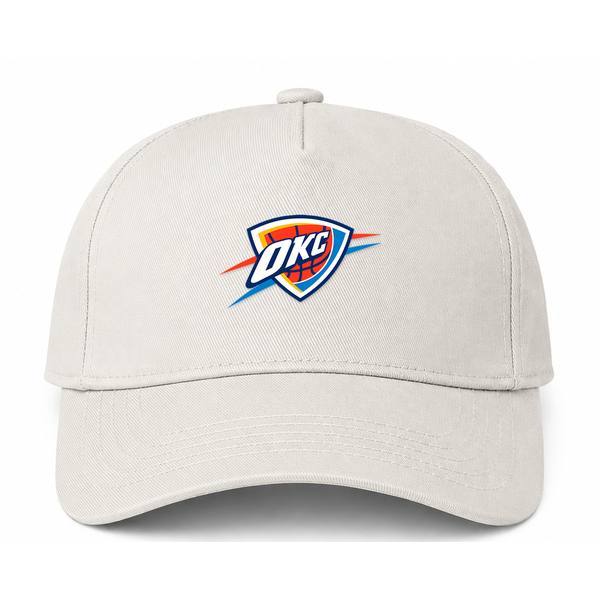 Oklahoma City Thunder NBA Logo Beige Dad Baseball Cap Hat