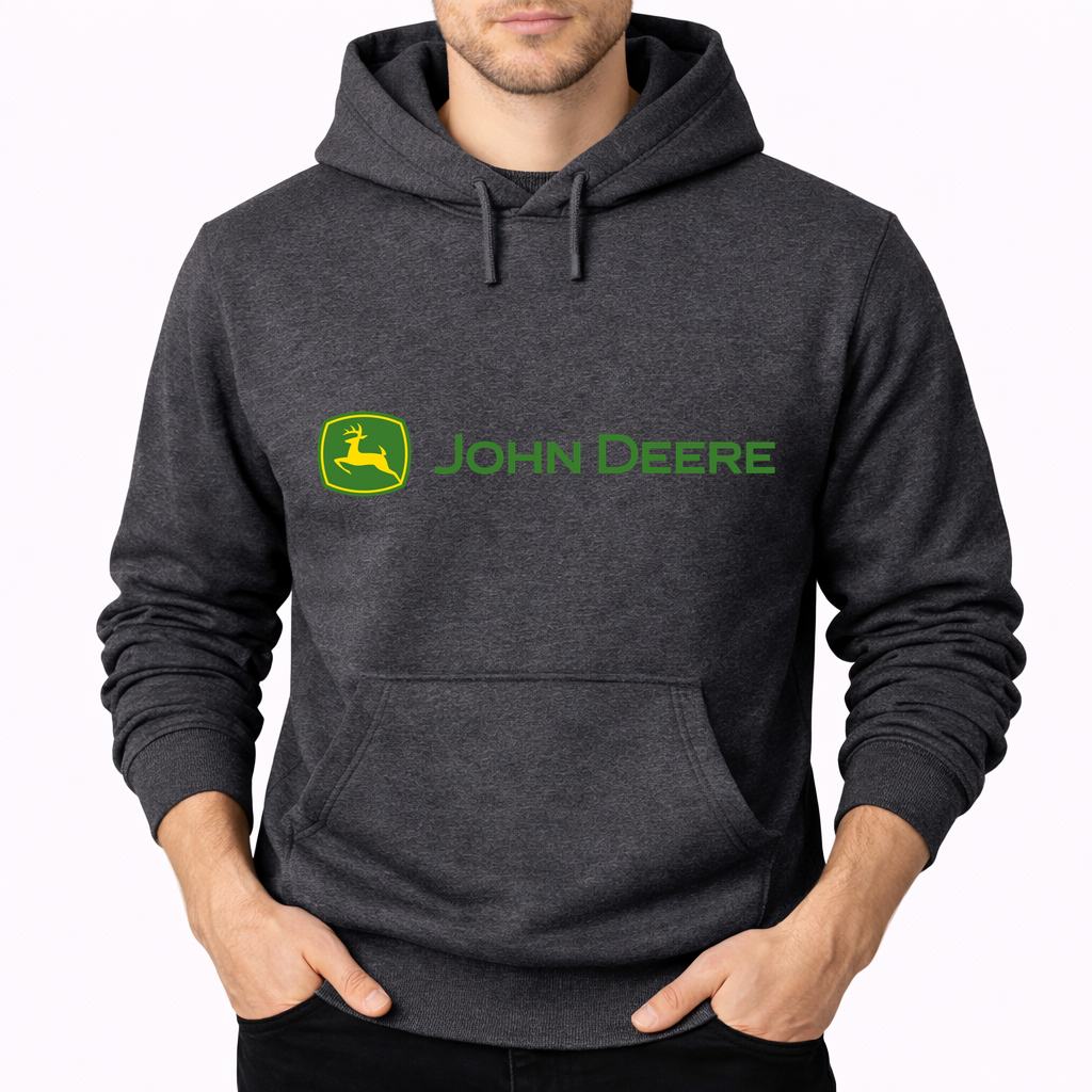 Men's John Deere Pullover Hoodie - Charcoal