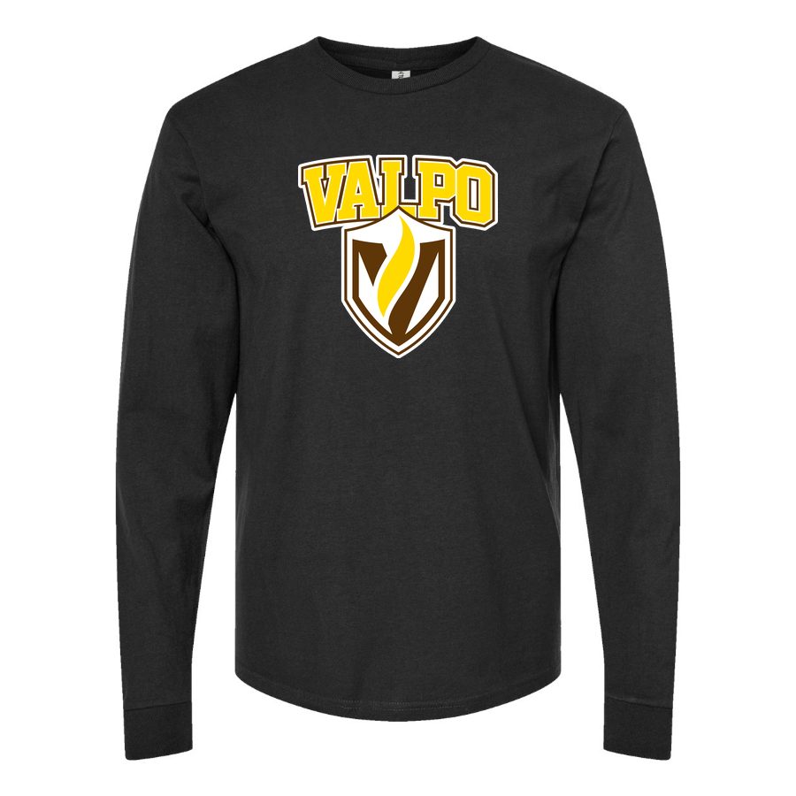 Men's Valparaiso Crusaders Logo Long sleeves Cotton Blend T-Shirt - Black