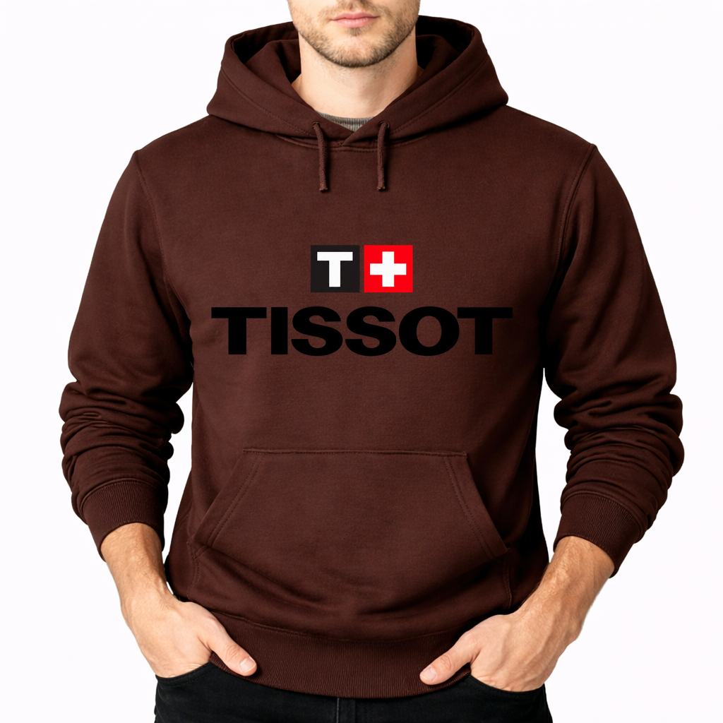 Men's Tissot Pullover Hoodie - Brown