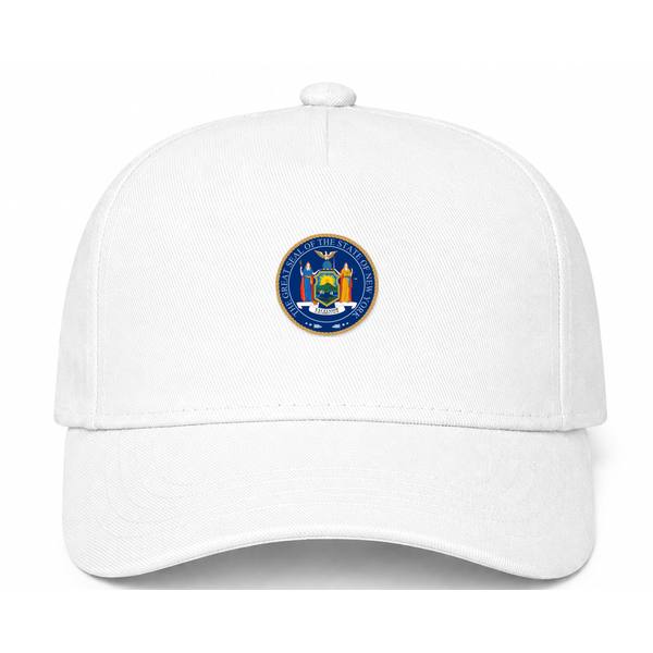 New York Logo White Dad Baseball Cap Hat