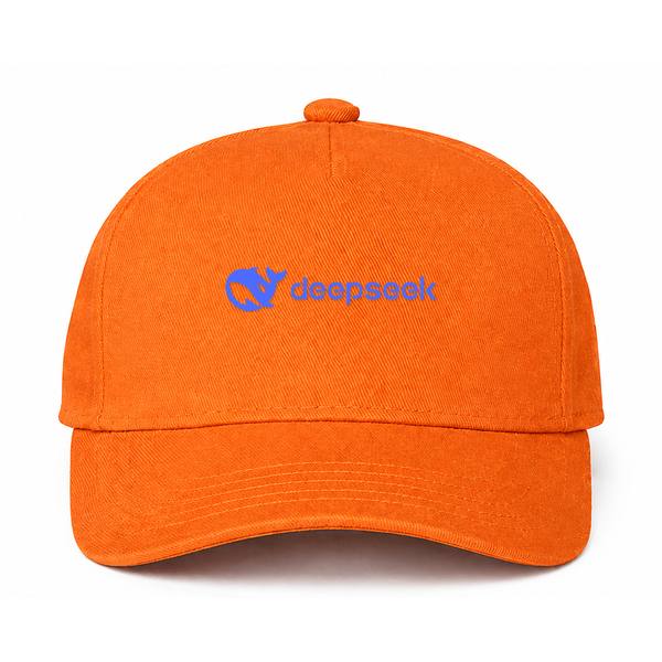 DeepSeek Logo Orange Dad Baseball Cap Hat