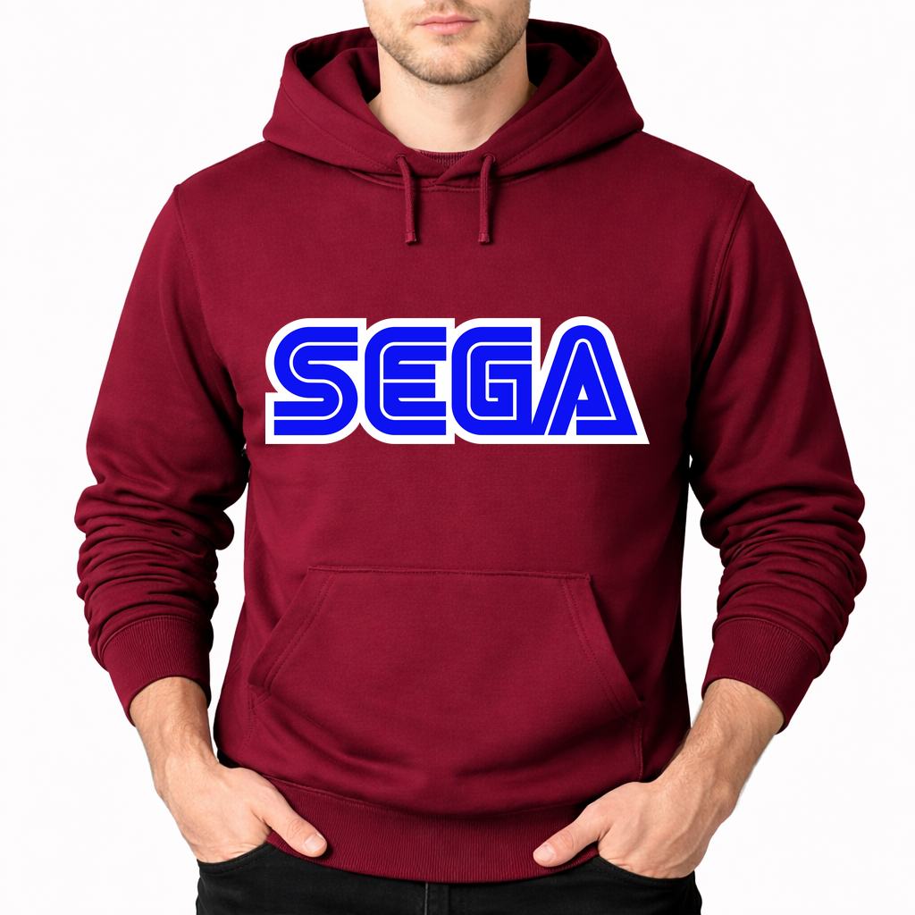 Men's SEGA Pullover Hoodie - Burgundy