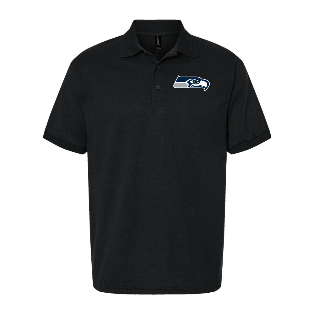 Men's Seattle Seahawks Dry Blend Polo - Black
