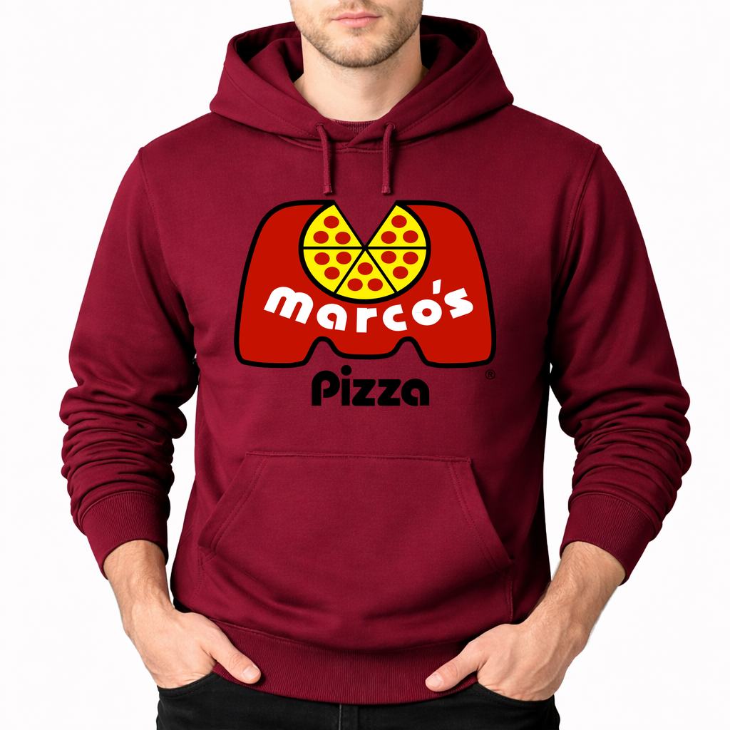 Men's Marcos Pizza Pullover Hoodie - Burgundy