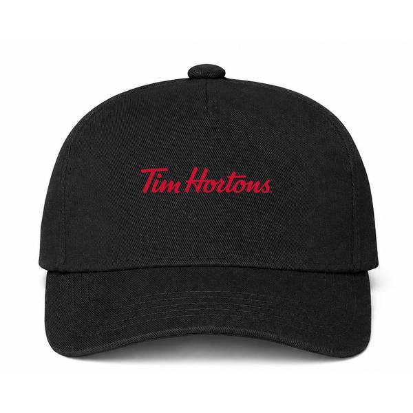 Tim Hortons Logo Black Dad Baseball Cap Hat