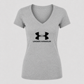 Women's Under Armour V Neck T-Shirt in gray