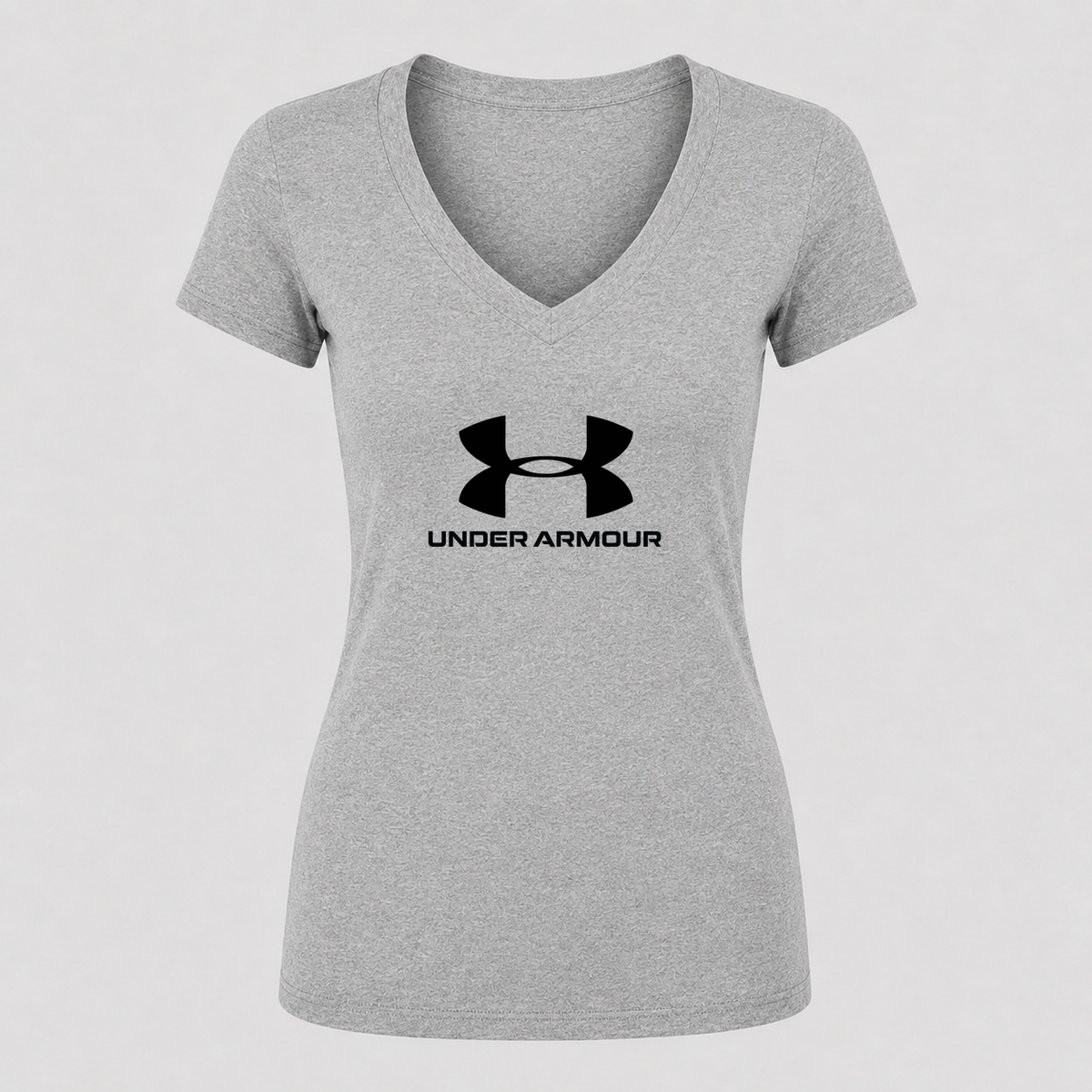 Women's Under Armour V Neck T-Shirt in gray