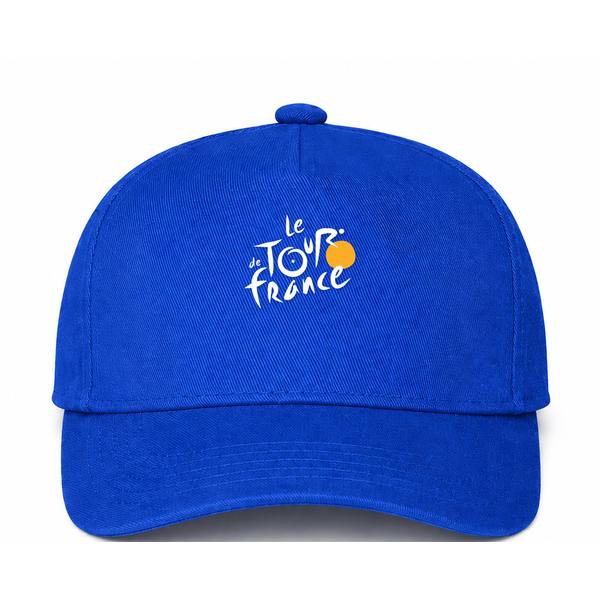 Tour de France White Logo Blue Dad Baseball Cap Hat