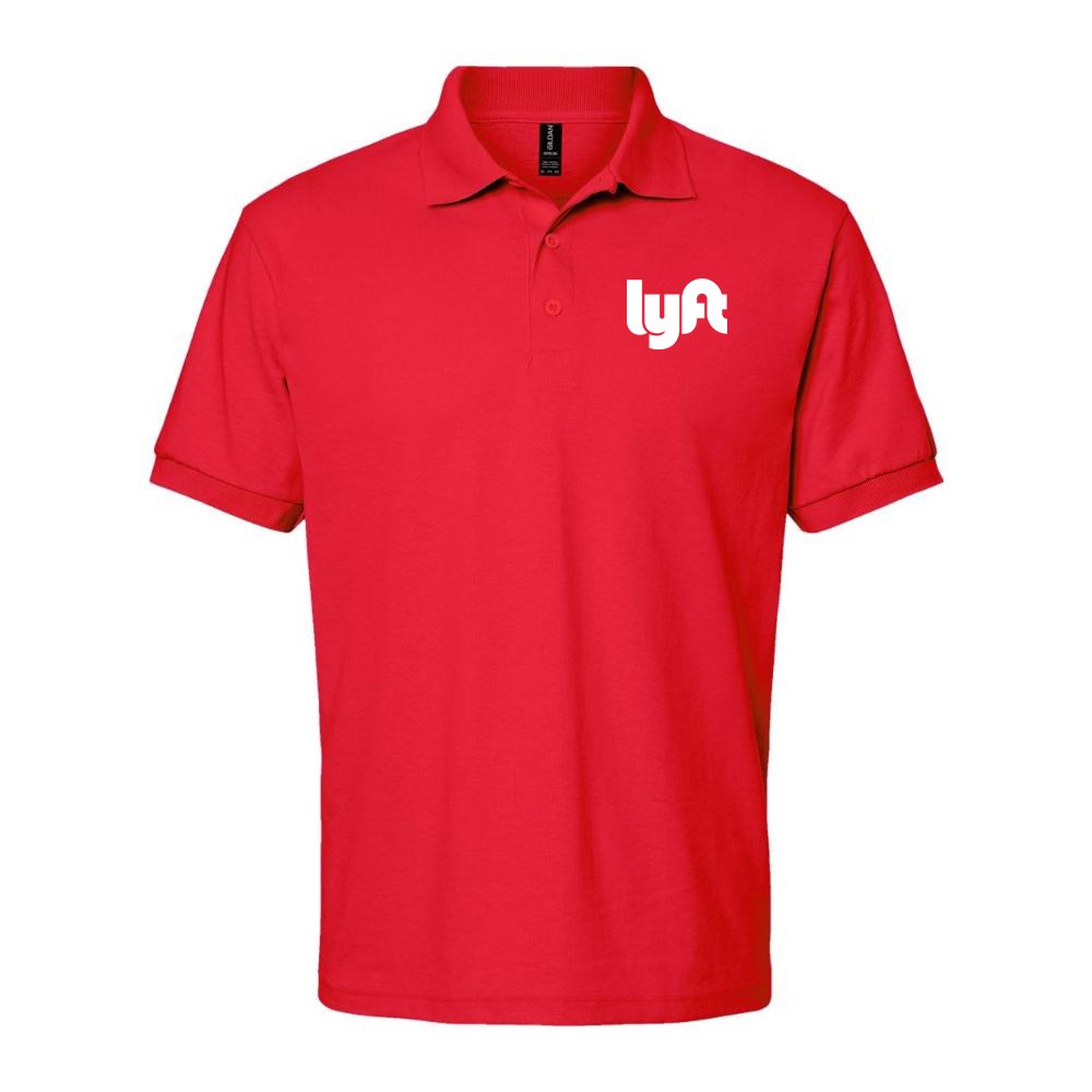 Men's Lyft white Dry Blend Polo - Red
