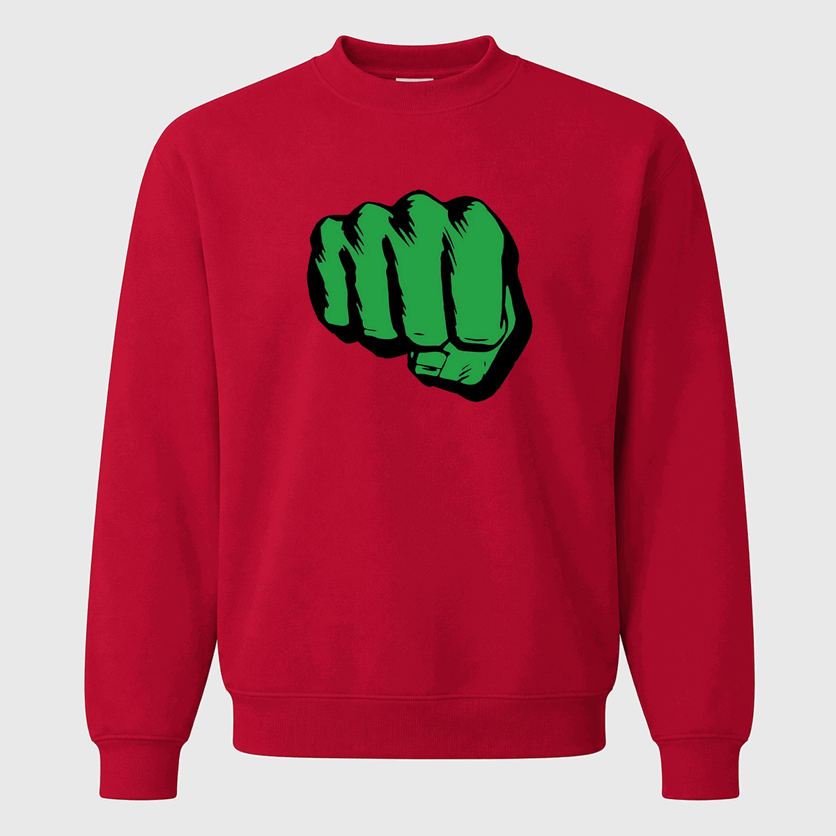 Men's Hulk Fist Crewneck Sweatshirt - Red