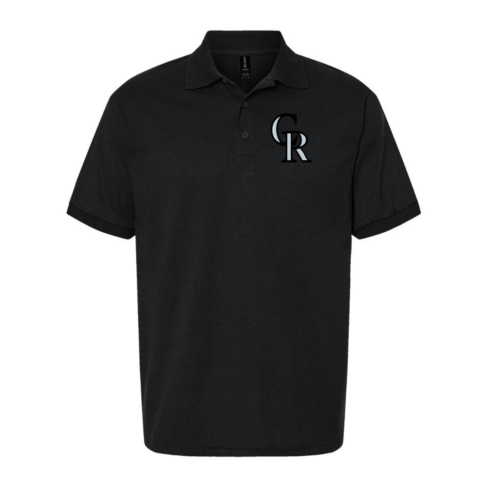 Men's Colorado Rockies Dry Blend Polo - Black