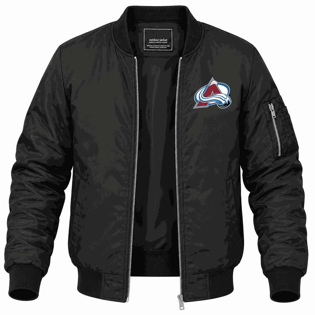 Men's Colorado Avalanche Lightweight Bomber Jacket - Black