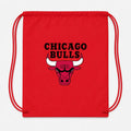 Chicago Bulls Black Drawstring Bag - Red