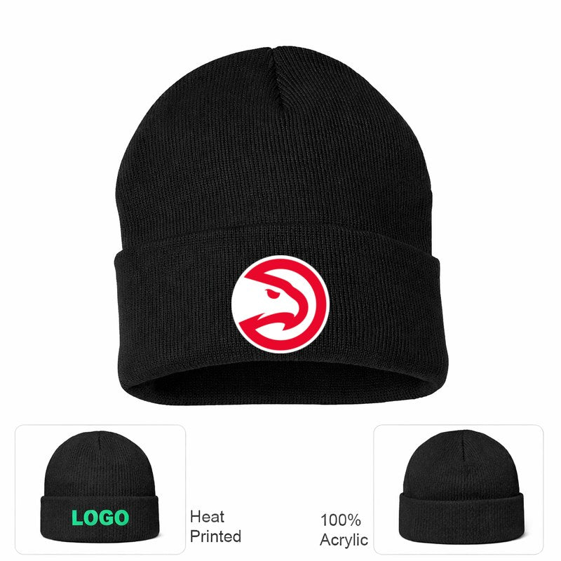 Atlanta Hawks Black Beanie Hat