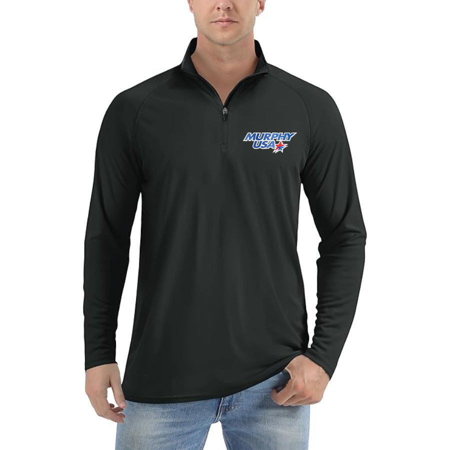 Murphy USA quarter-zip athletic shirt in Black