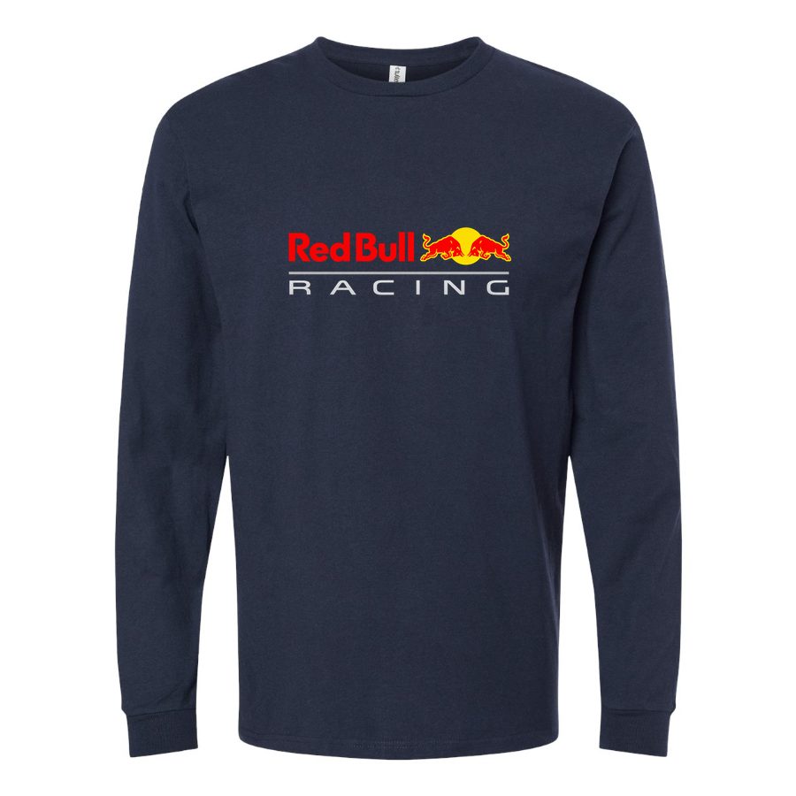 Men's Red Bull Racing Long sleeves Cotton Blend T-Shirt - Navy