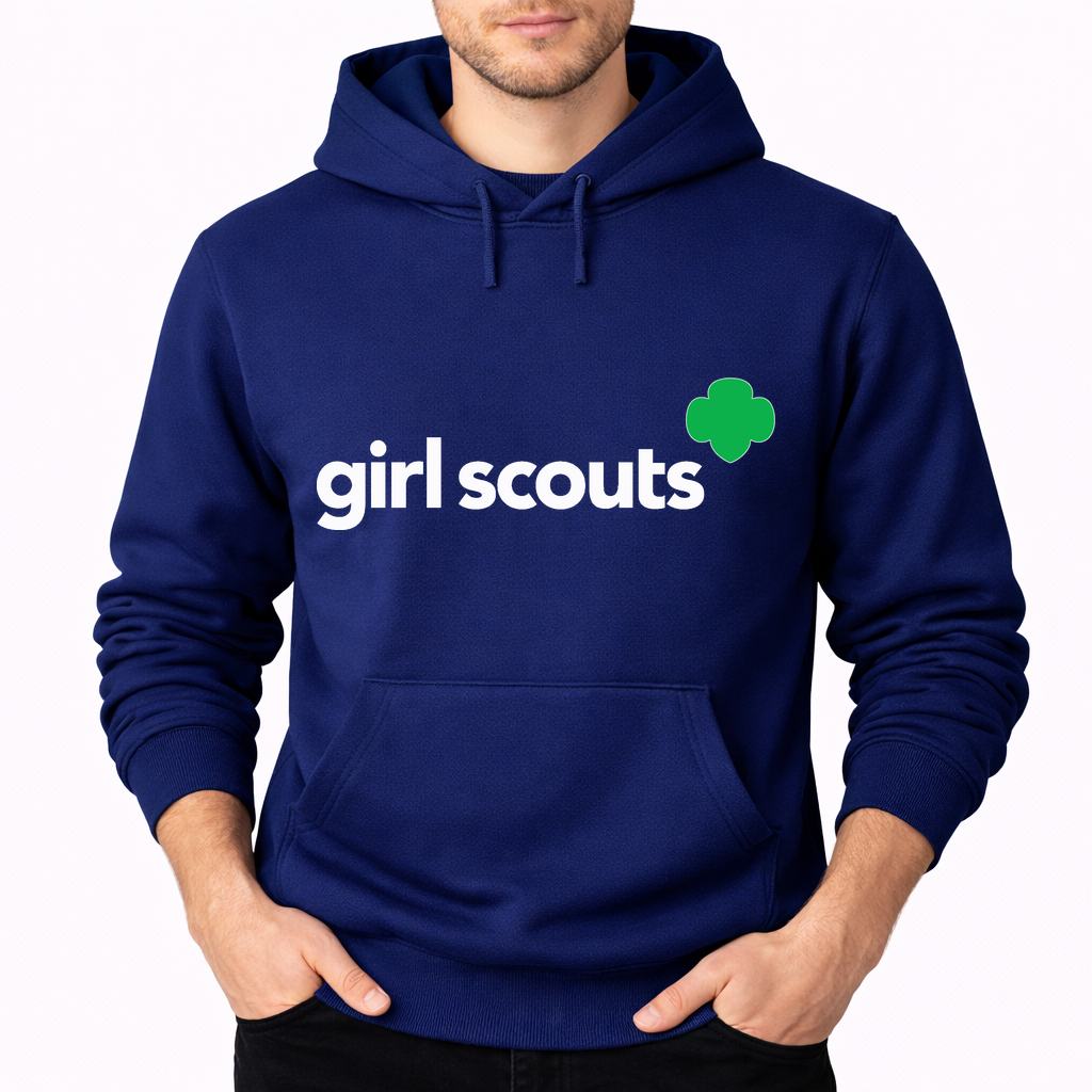 Men's Girl Scouts White Logo Pullover Hoodie - Navy