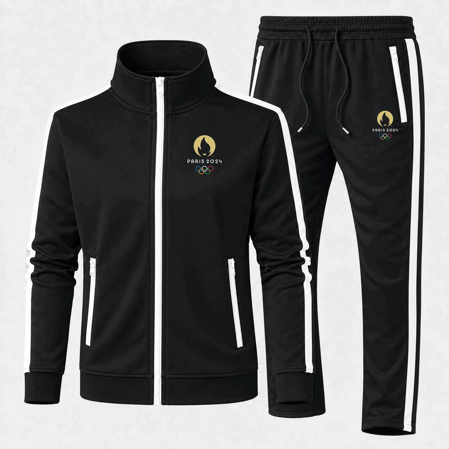 Olympics 2024 Paris White tracksuit in Black