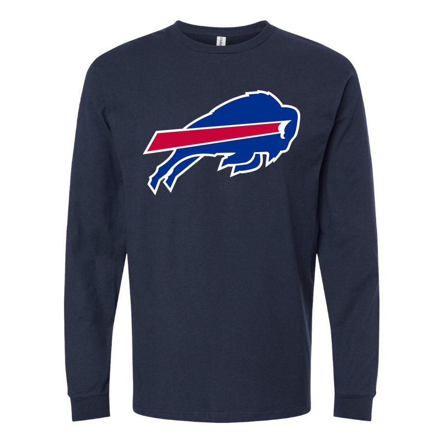 Men's Buffalo Bills Long sleeves Cotton Blend T-Shirt - Navy