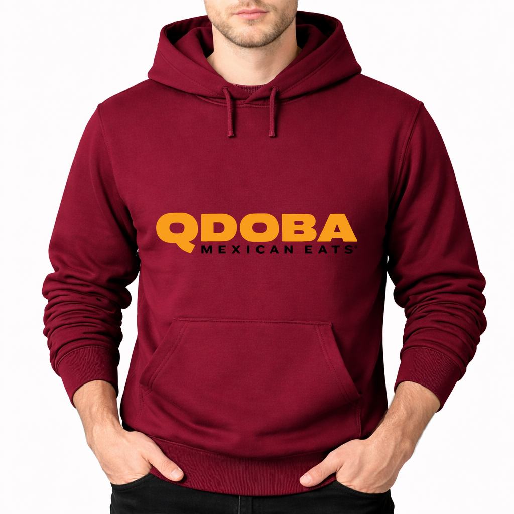 Men's Qdoba Pullover Hoodie - Burgundy
