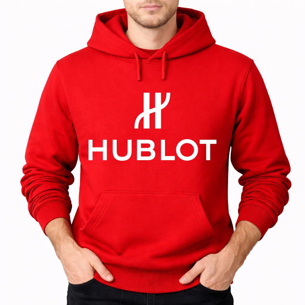 Men's Hublot White Pullover Hoodie - Red