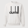 Men's Dunhill Black Logo Crewneck Sweatshirt - White