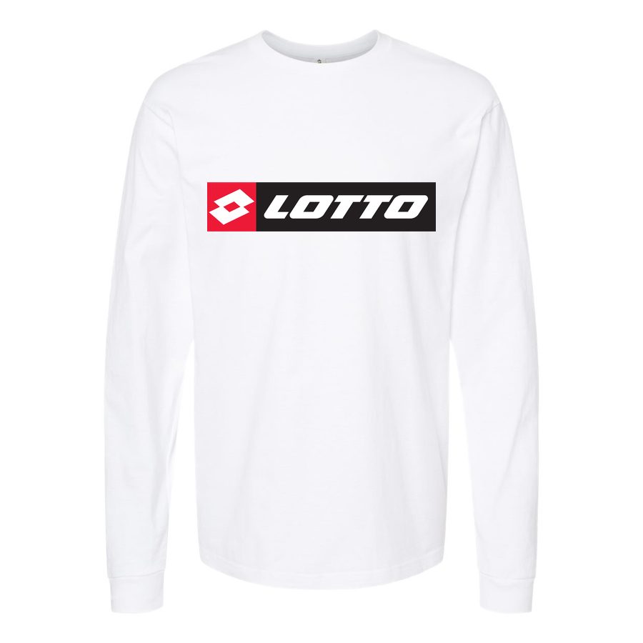 Men's Lotto-Logo-1536x810 Long sleeves Cotton Blend T-Shirt - White
