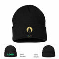 Olympics 2024 Paris Black Black Beanie Hat