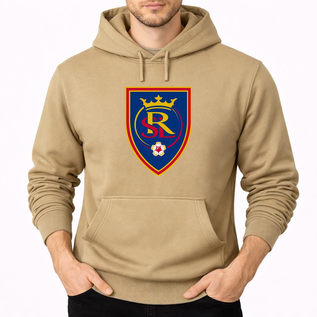 Men's Real Salt Lake Soccer Pullover Hoodie - Tan