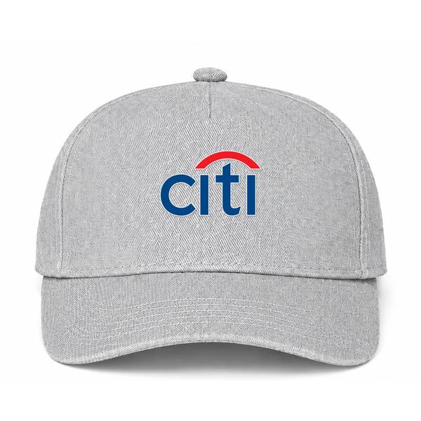 Citi Bank Logo Gray Dad Baseball Cap Hat