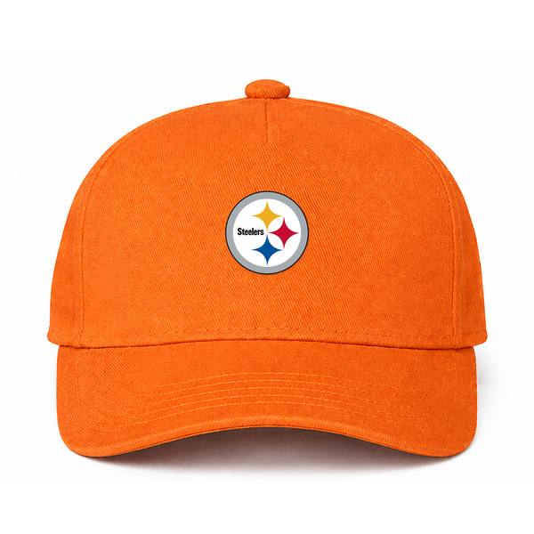 Pittsburgh Steelers NFL Logo Orange Dad Baseball Cap Hat