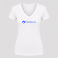 Women's DeepSeek V Neck T-Shirt in white