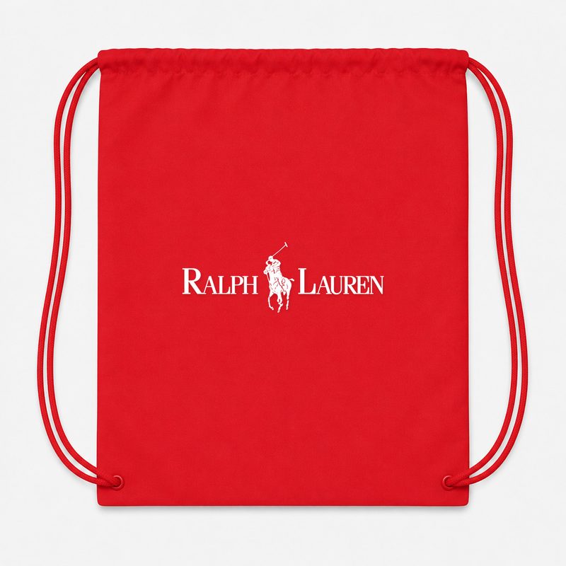 Polo Ralph Lauren White Drawstring Bag - Red