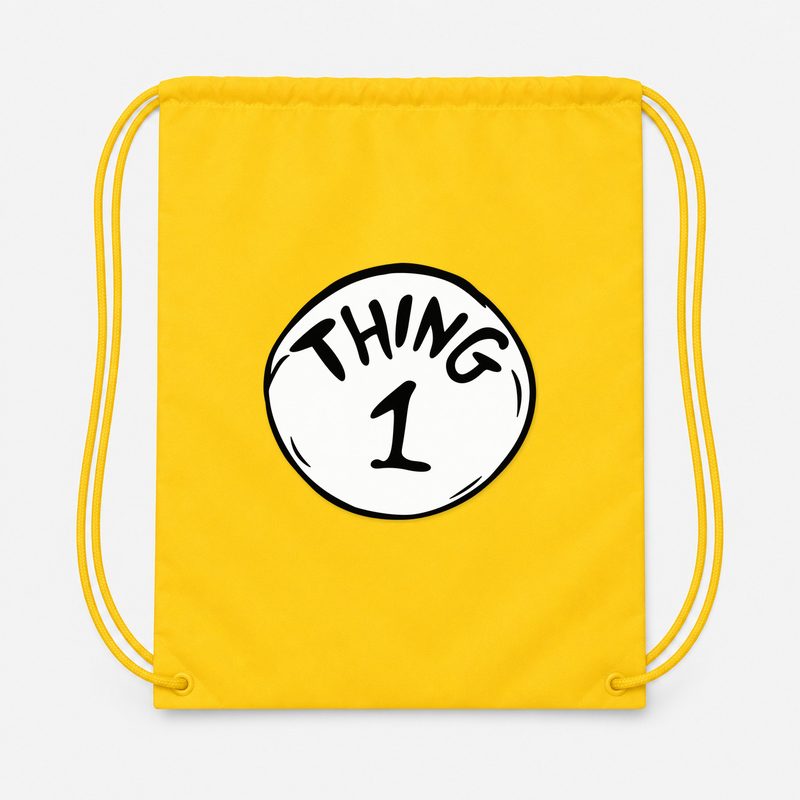 Dr. Seuss Thing 1 Drawstring Bag - Yellow