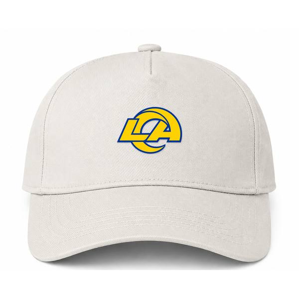 Los Angeles Rams NFL Logo Beige Dad Baseball Cap Hat