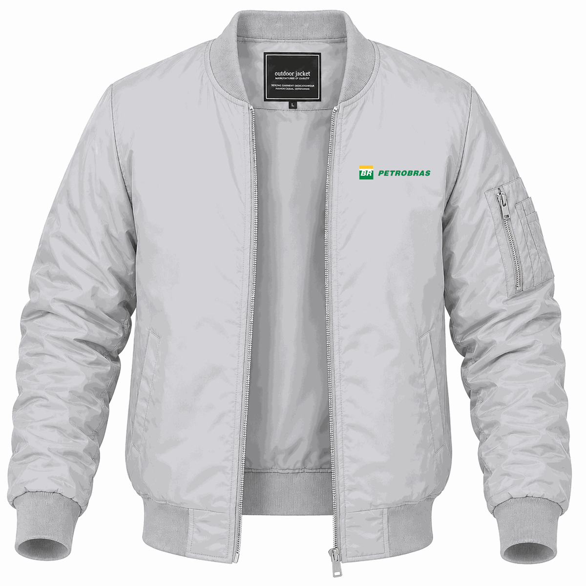 Men's Petrobras Lightweight Bomber Jacket - Gray