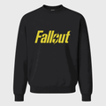 Men's Fallout Yellow Logo Crewneck Sweatshirt - Black