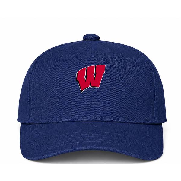 Wisconsin Badgers Logo Navy Dad Baseball Cap Hat