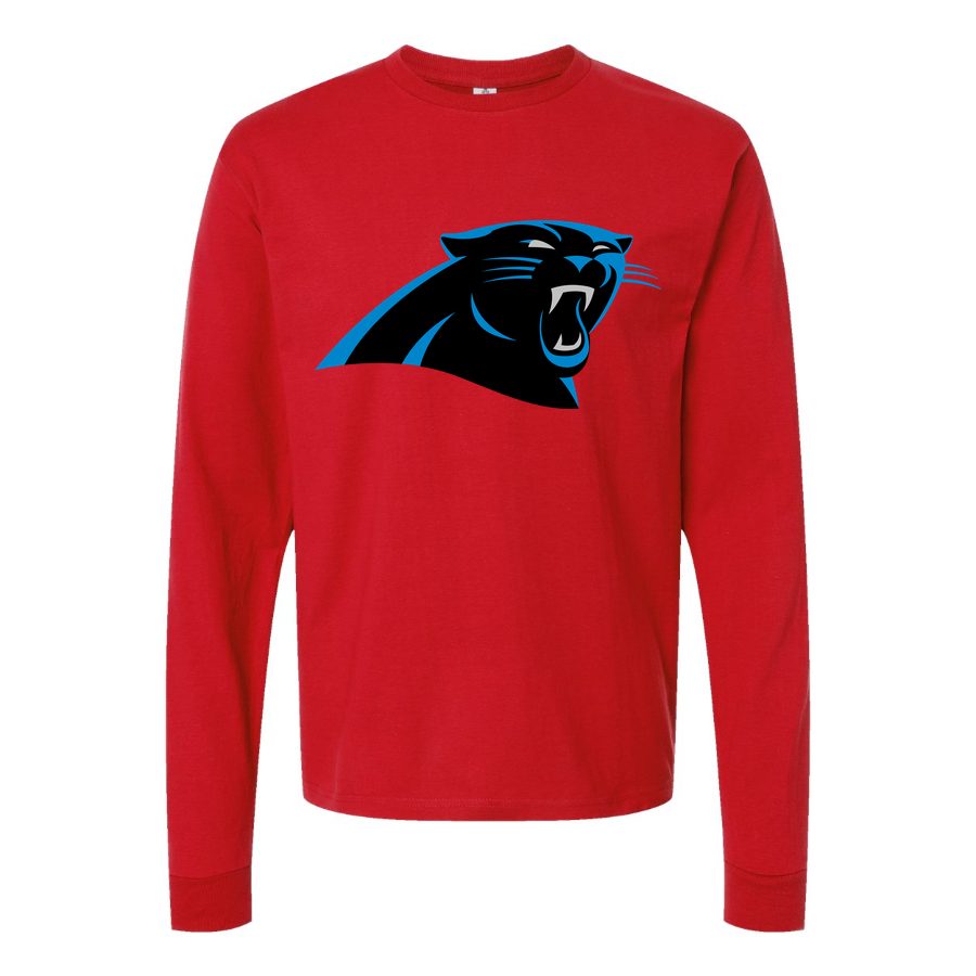 Men's Carolina Panthers Long sleeves Cotton Blend T-Shirt - Red