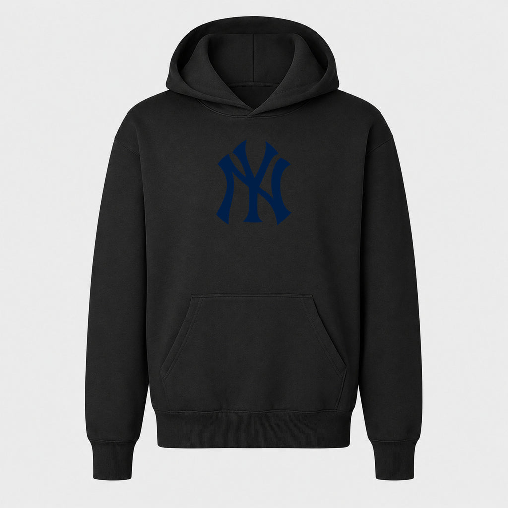 Youth New York Yankees Pullover Hoodie - Black